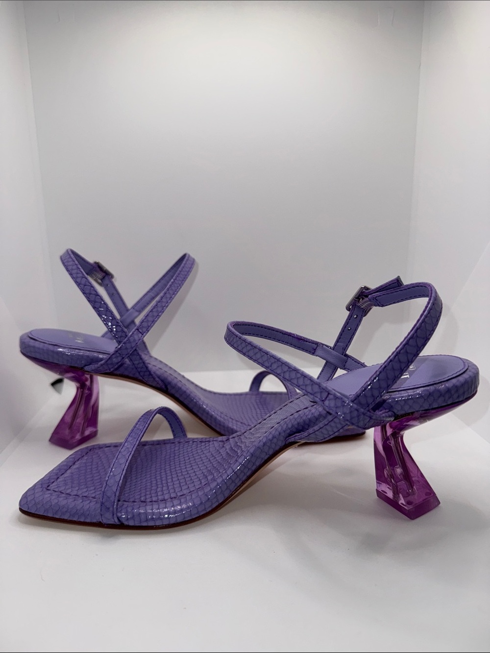 Antonio Melani Fran Embossed Leather Heels Strappy Dress Sandals Women’s 6 - Picture 4 of 11